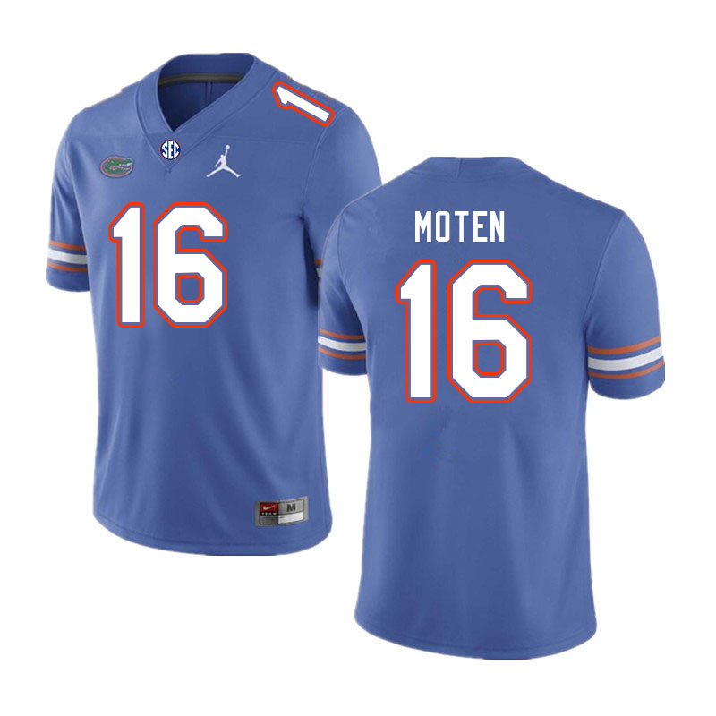 Men #16 R.J. Moten Florida Gators College Football Jerseys Stitched Sale-Royal - Click Image to Close